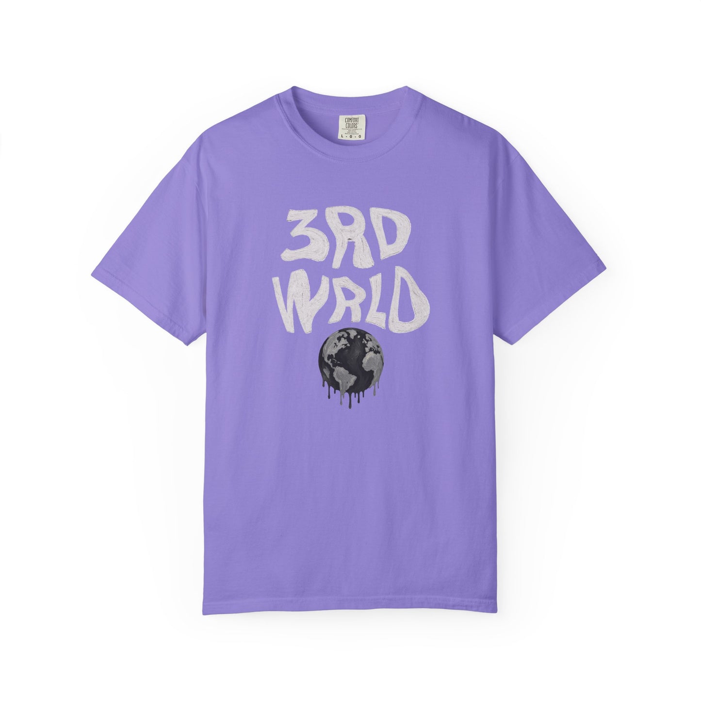 White Logo Unisex Garment-Dyed T-shirt