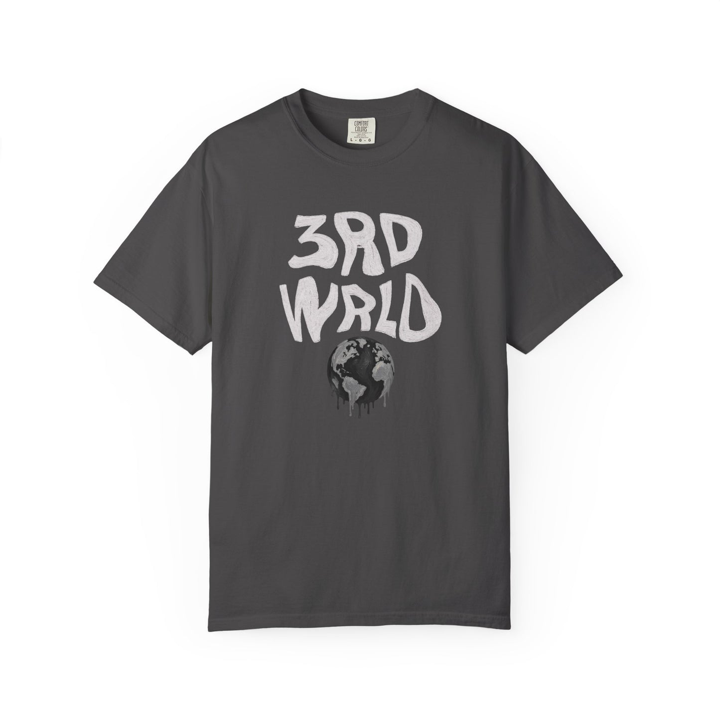 White Logo Unisex Garment-Dyed T-shirt
